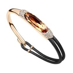 Premium quality Swarovski elements sparkling golden luxury bracelet for women